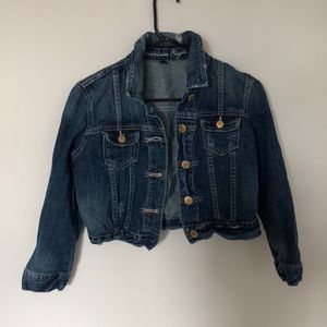 American eagle cropped denim jacket